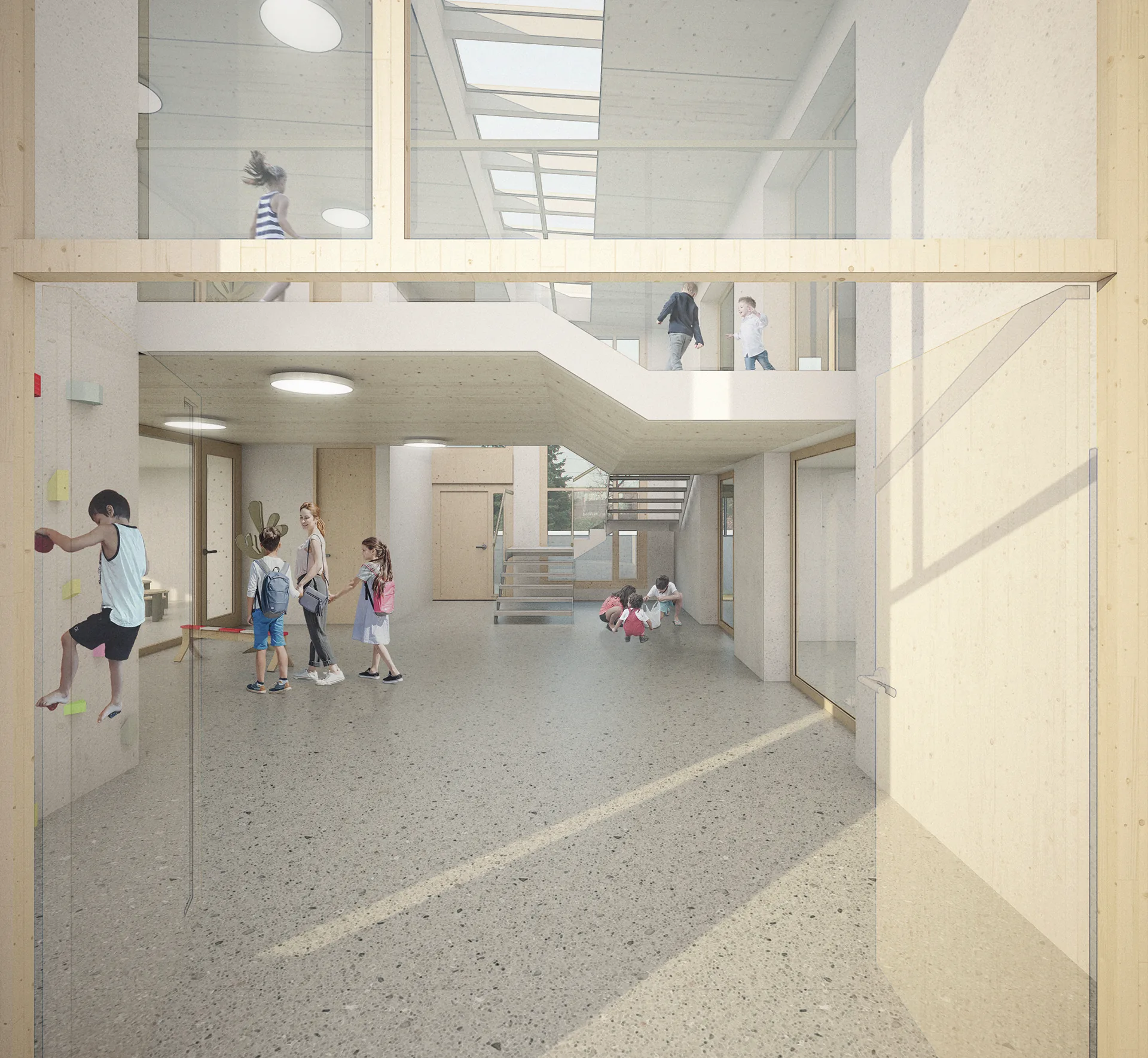 Image du projet : espace commun en double hauteur