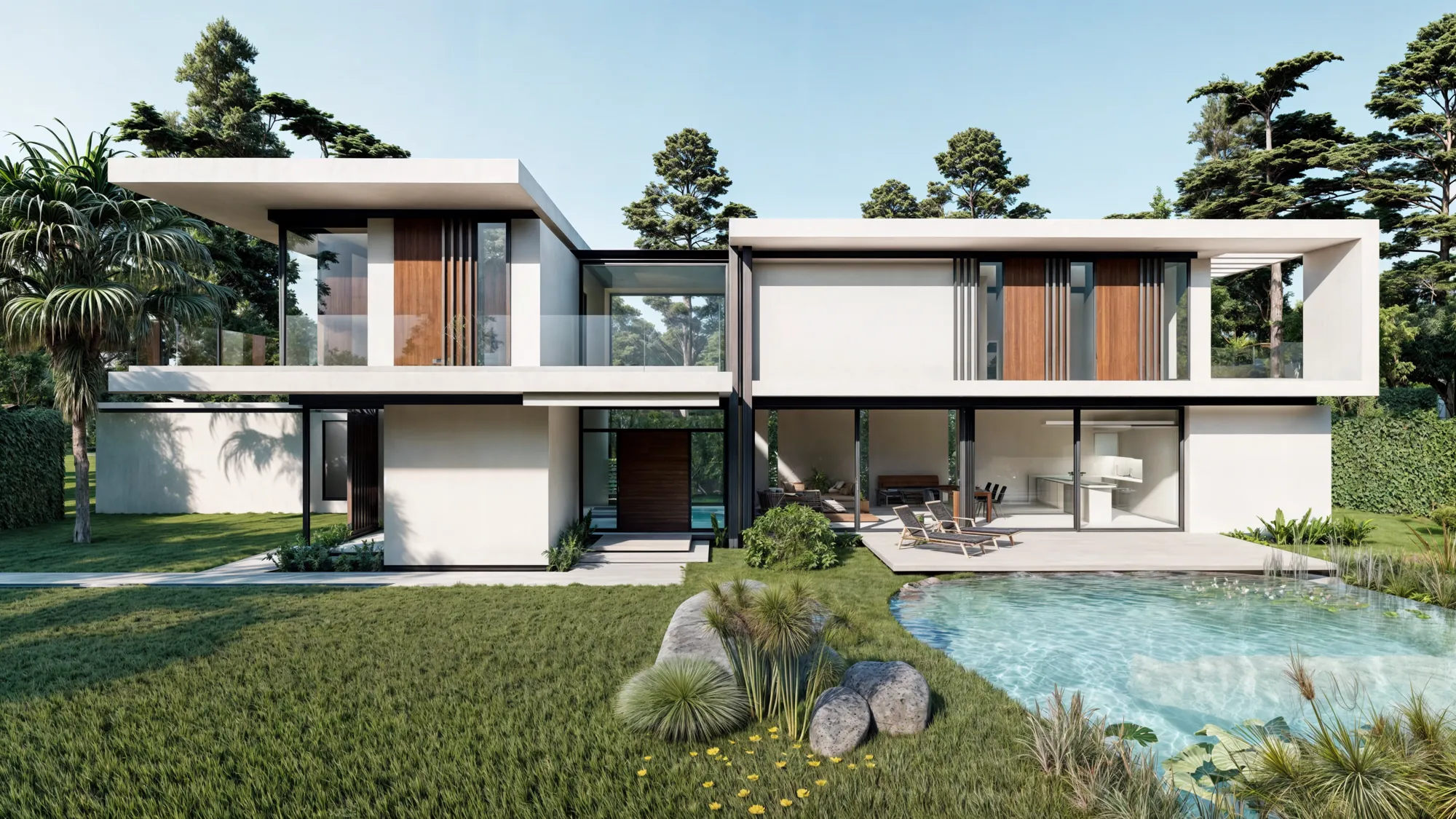 Villa à Veyrier, façade longue
